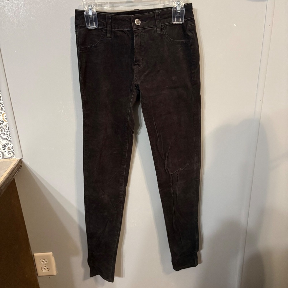 American Eagle Black Corduroy 360° Super Stretch Jeggings Pants (Women's 0 Long)